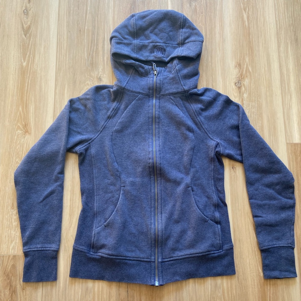 Lululemon Scuba Hoodie, Size 10, Heathered Gatsby Blue